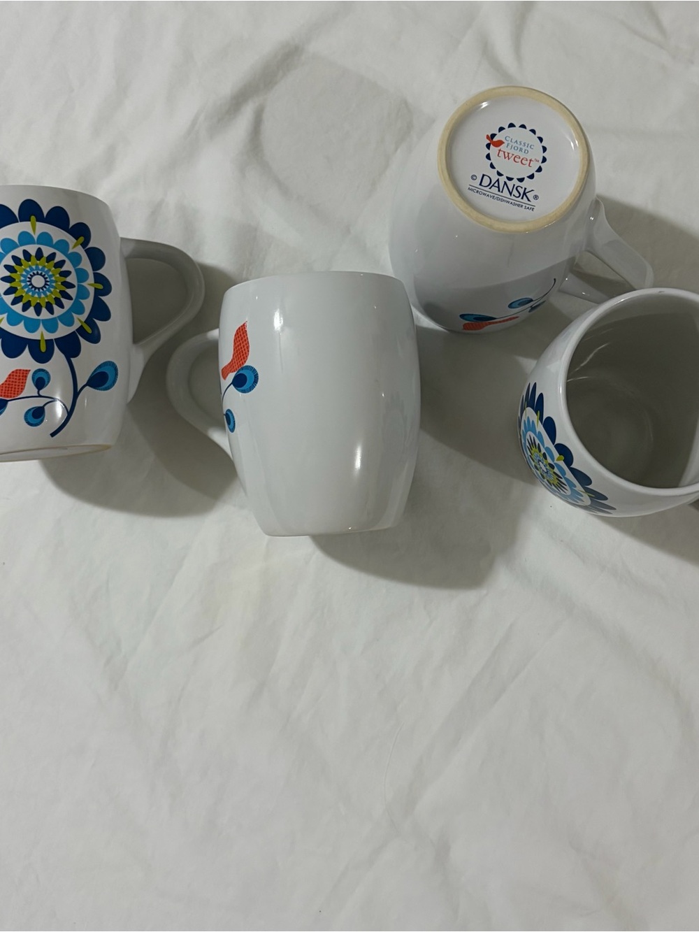 Set of 4 Dansk mugs